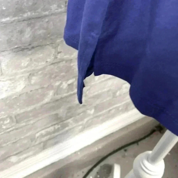 Halston essentials V neck slinky blue shirt top - Picture 4 of 11